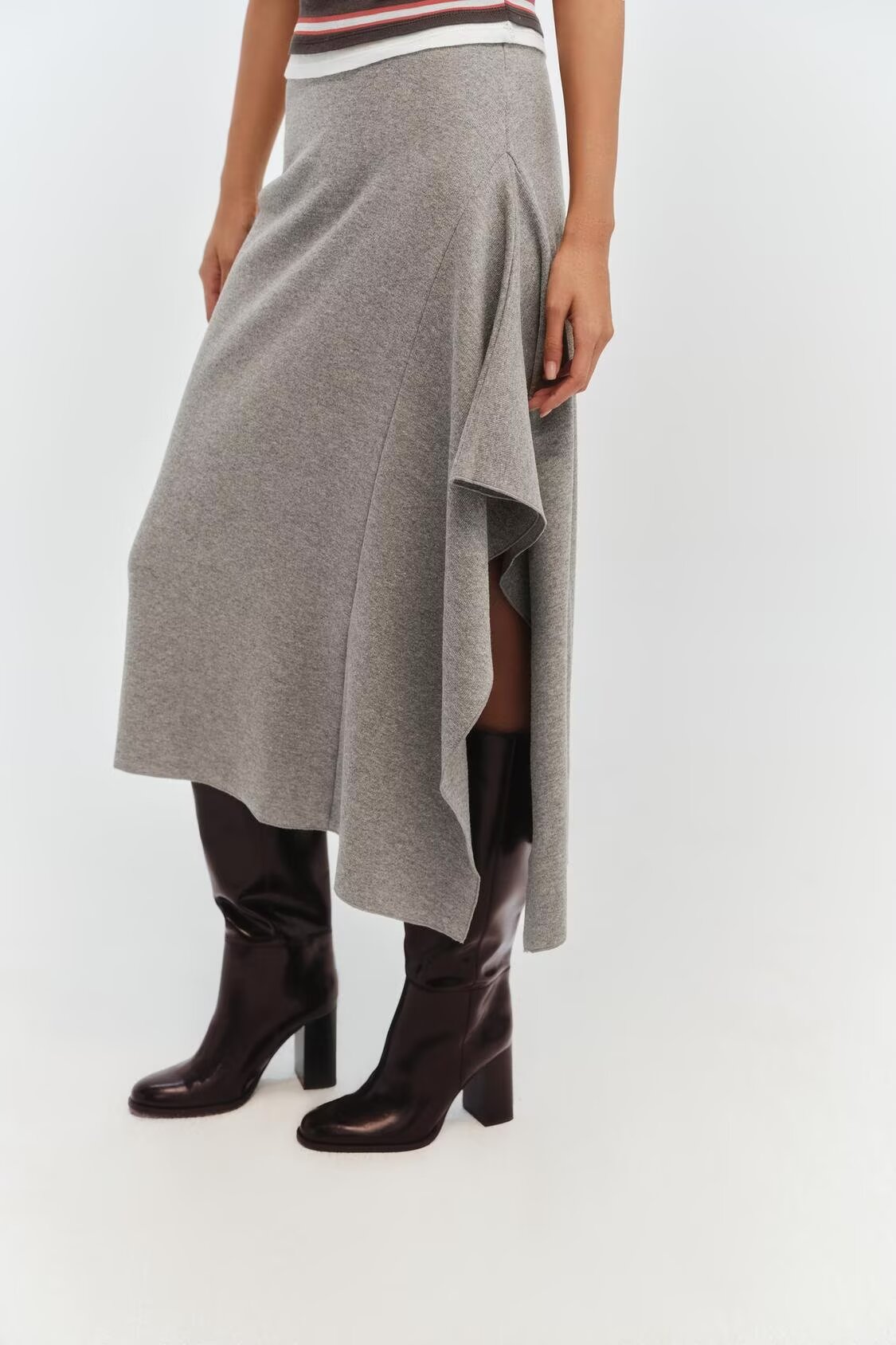 Asymmetric Midi Skirts Skirt