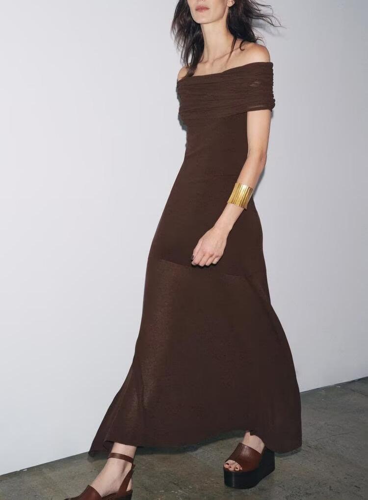 Sense Cold Shoulder Knitted Dress