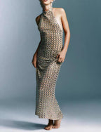Mesh Halter Dress