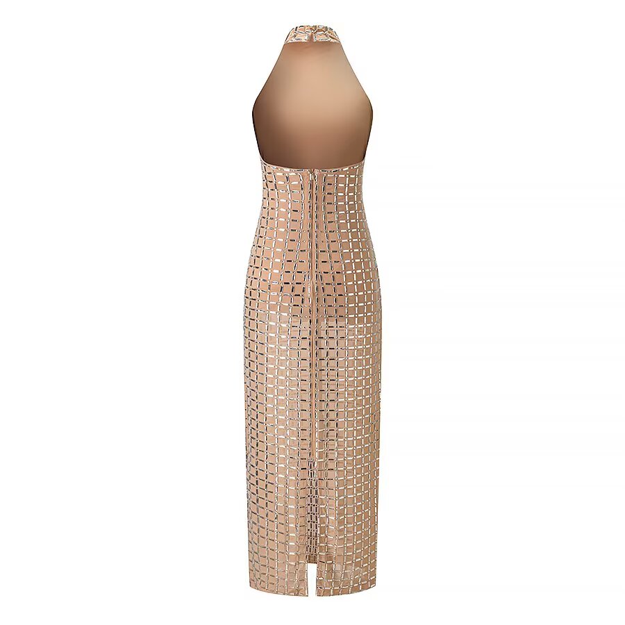 Mesh Halter Dress
