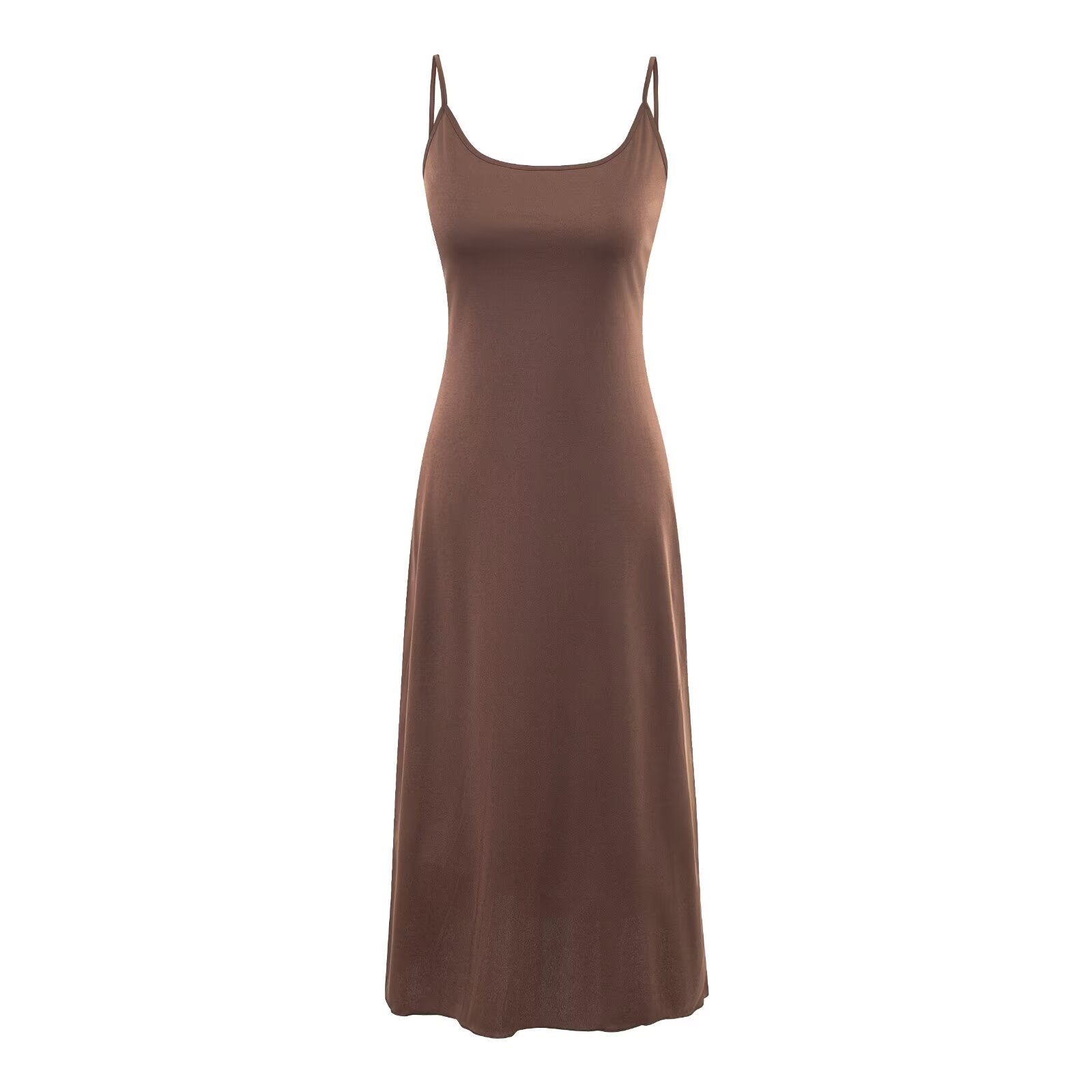 Floral Crew-Neck Trumpet-Sleeve A-Line Maxi Dress