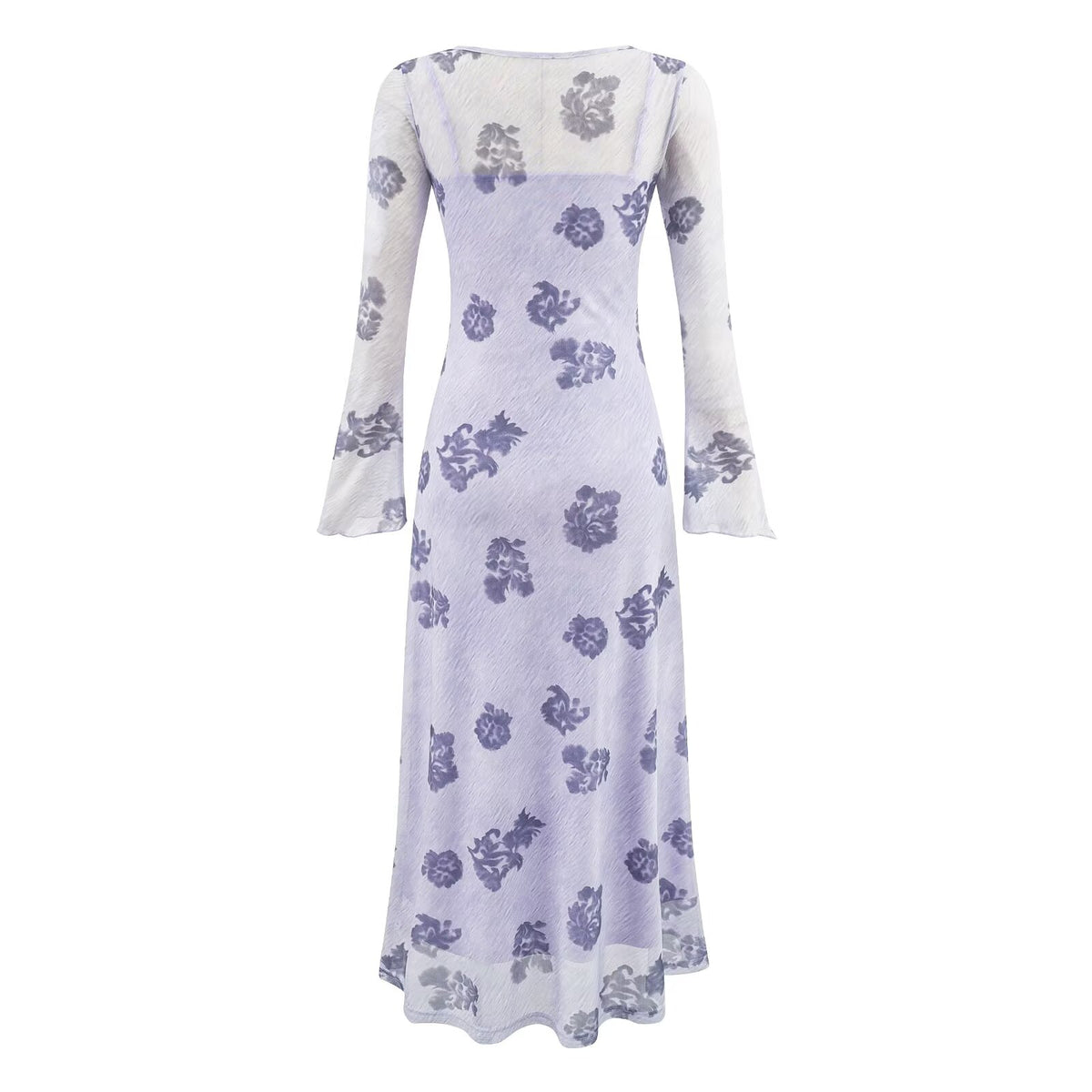 Women's Floral Crew-Neck Maxi Dress