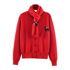 Women's Simple Scarf Knitted Coat