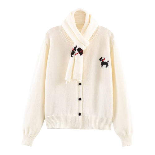 Women Clothing Simple Younger Configuration Scarf Knitted Coat