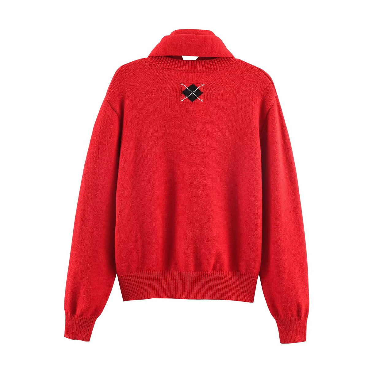 Women's Simple Scarf Knitted Coat