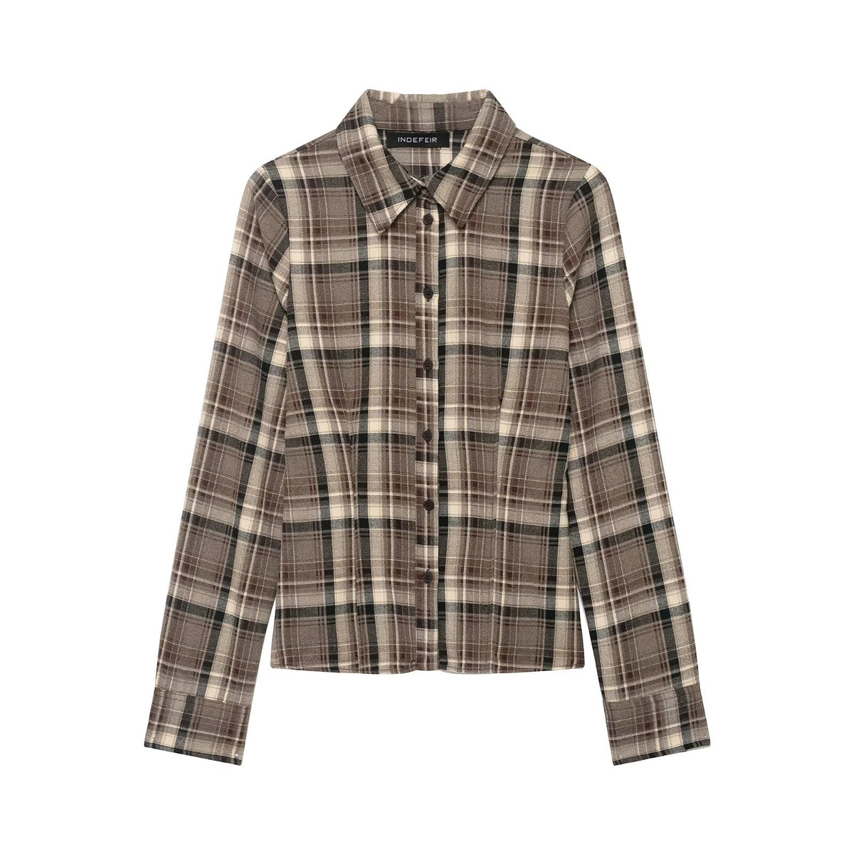Women's Slim Fit Plaid Shirt
