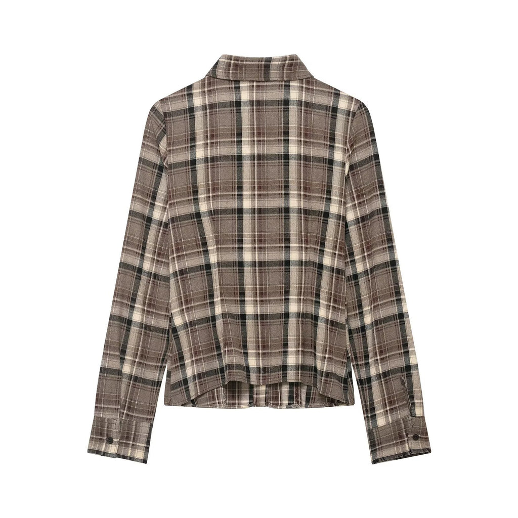 Women's Slim Fit Plaid Shirt