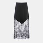 Women's High-Waisted Sheer Lace Maxi Skirt