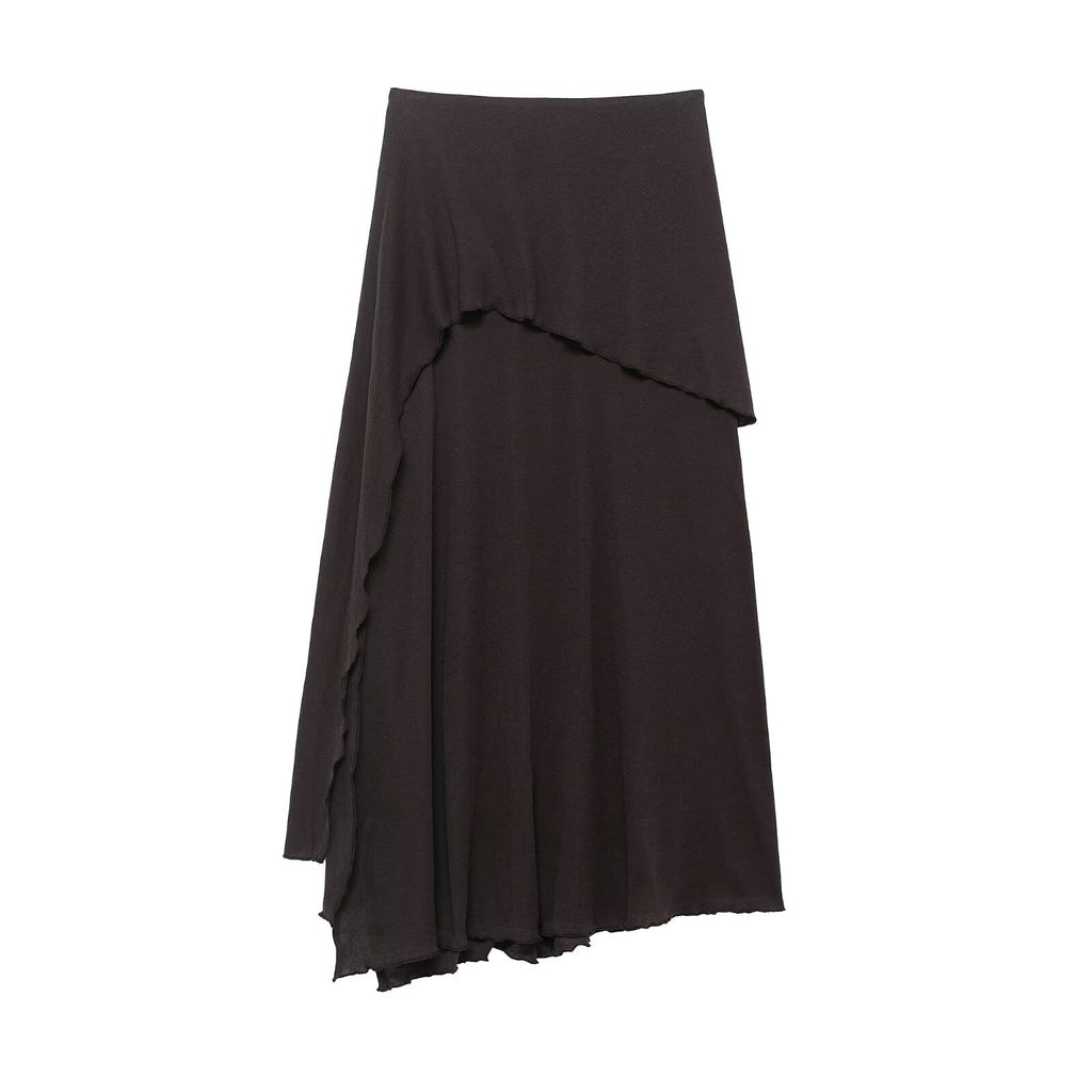 Soft High-Waist Midi Skirt