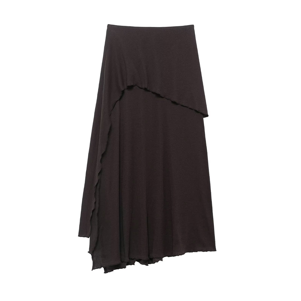 Soft High-Waist Midi Skirt