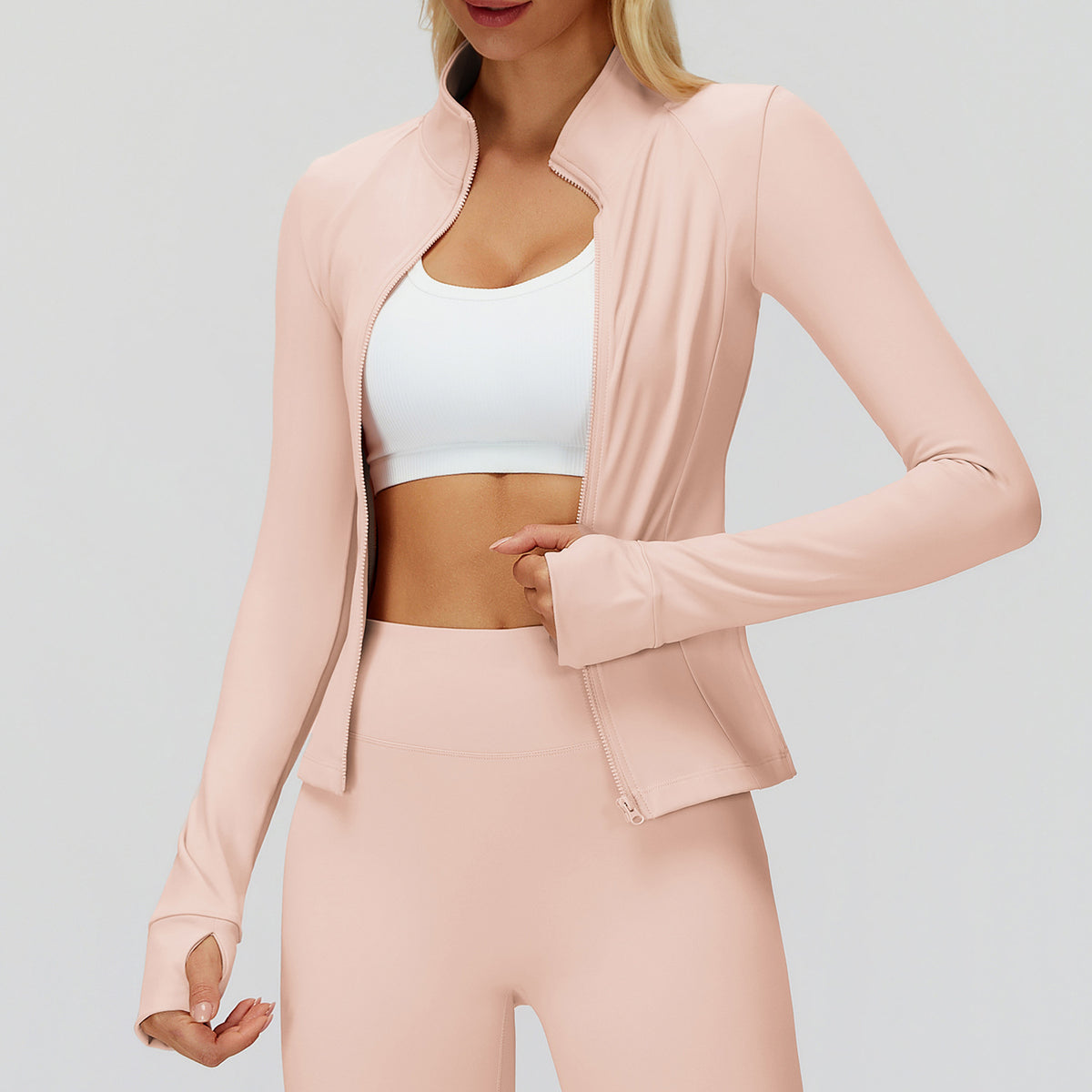 Stand-Collar Sports Jacket