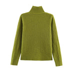Women's Square Stand Collar Cardigan