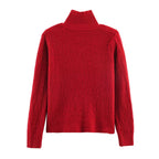 Women's Square Stand Collar Cardigan