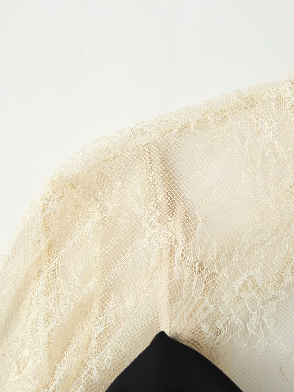 Women's Lace-Panel Dress With Flared Sleeves