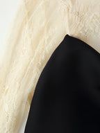 Women's Lace-Panel Dress With Flared Sleeves