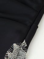 Women's Lace-Panel Dress With Flared Sleeves