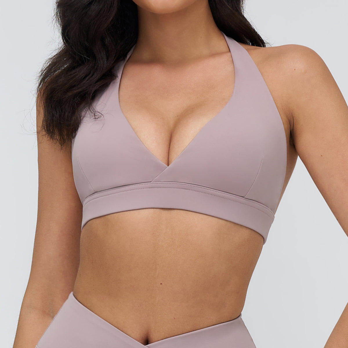 Cross-V-Neck Yoga Bra