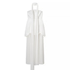 Women's Off-Shoulder Mesh Beaded Patchwork Dress
