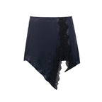 Autumn Simple Elegant Lace Stitching Skirt