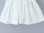 's Bow Ruffled Spaghetti Straps Vest Slim Fit Short