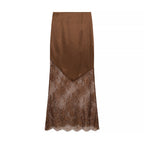Women's Lace-Trim Midi Skirt
