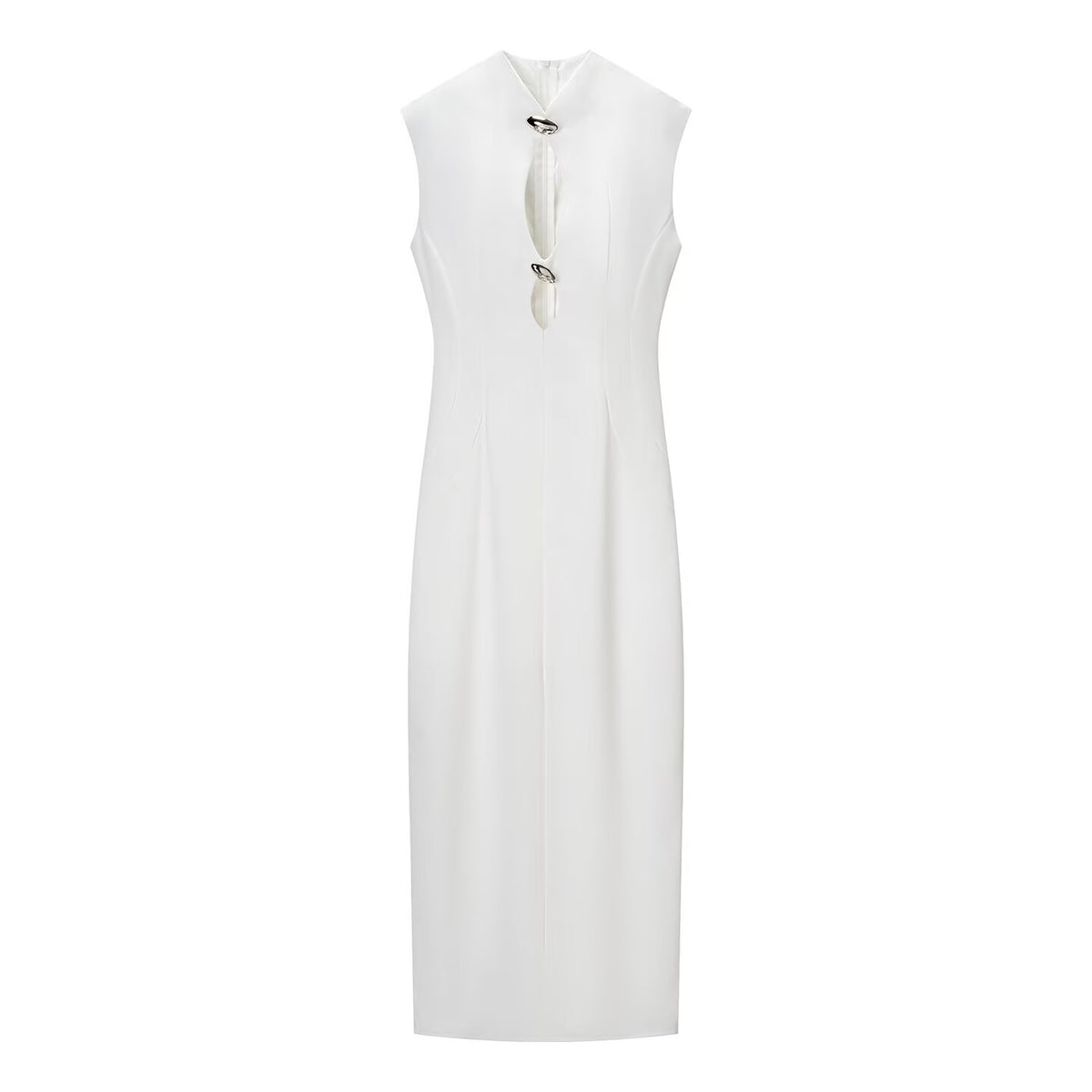 Rhinestone Cutout Bodycon Maxi Dress