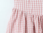 Women's Pink Plaid Bow Detail A Line Dress