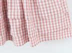 Women's Pink Plaid Bow Detail A Line Dress