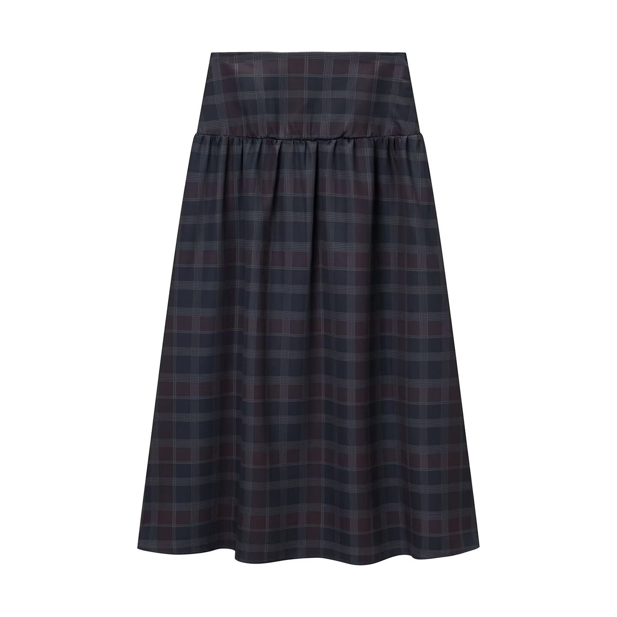 Plaid Midi Skirt