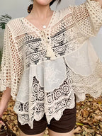 Women Summer Vacation V Neck Top