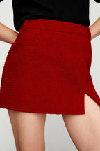 Women's Textured Double Breasted Jacket and Skirt Two-Piece Set