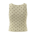 Women's Spring Summer Elastic Polka Vest and Skirt Two-Piece Set