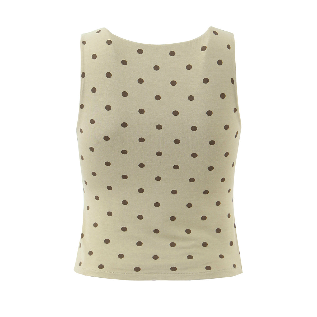 Women's Spring Summer Elastic Polka Vest and Skirt Two-Piece Set