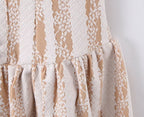 Pure Wind Sleeveless Round Neck Backless Lace Patchwork Dress