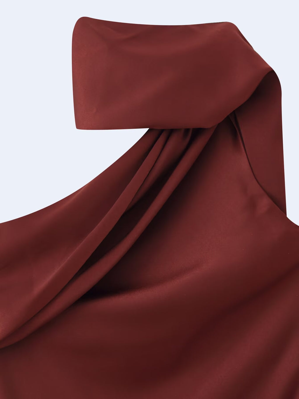 Elegant Asymmetric Scarf Midi Dress