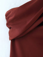 Elegant Asymmetric Scarf Midi Dress
