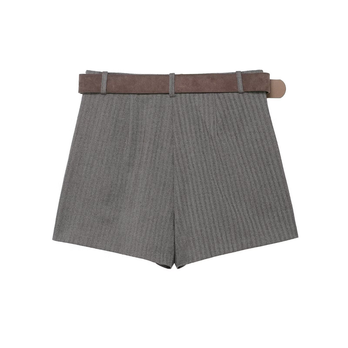 Belt Pleated Pants Spring Low Waist Slim Fit Skirt