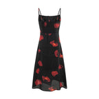 Women's Summer Sweet Seaside Vacation Waist Printing Dress