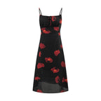 Women's Summer Sweet Seaside Vacation Waist Printing Dress