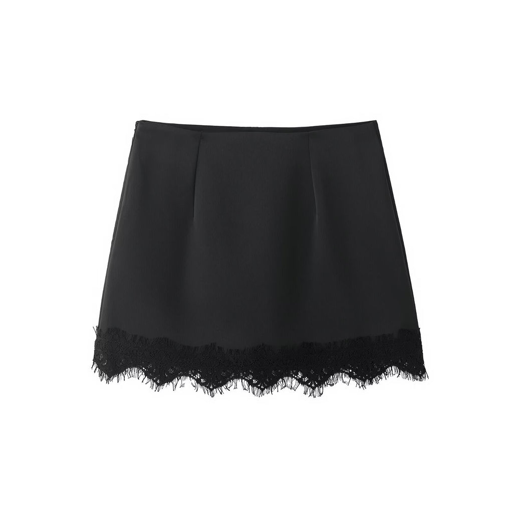 Women's Lace-Hem Culotte Shorts