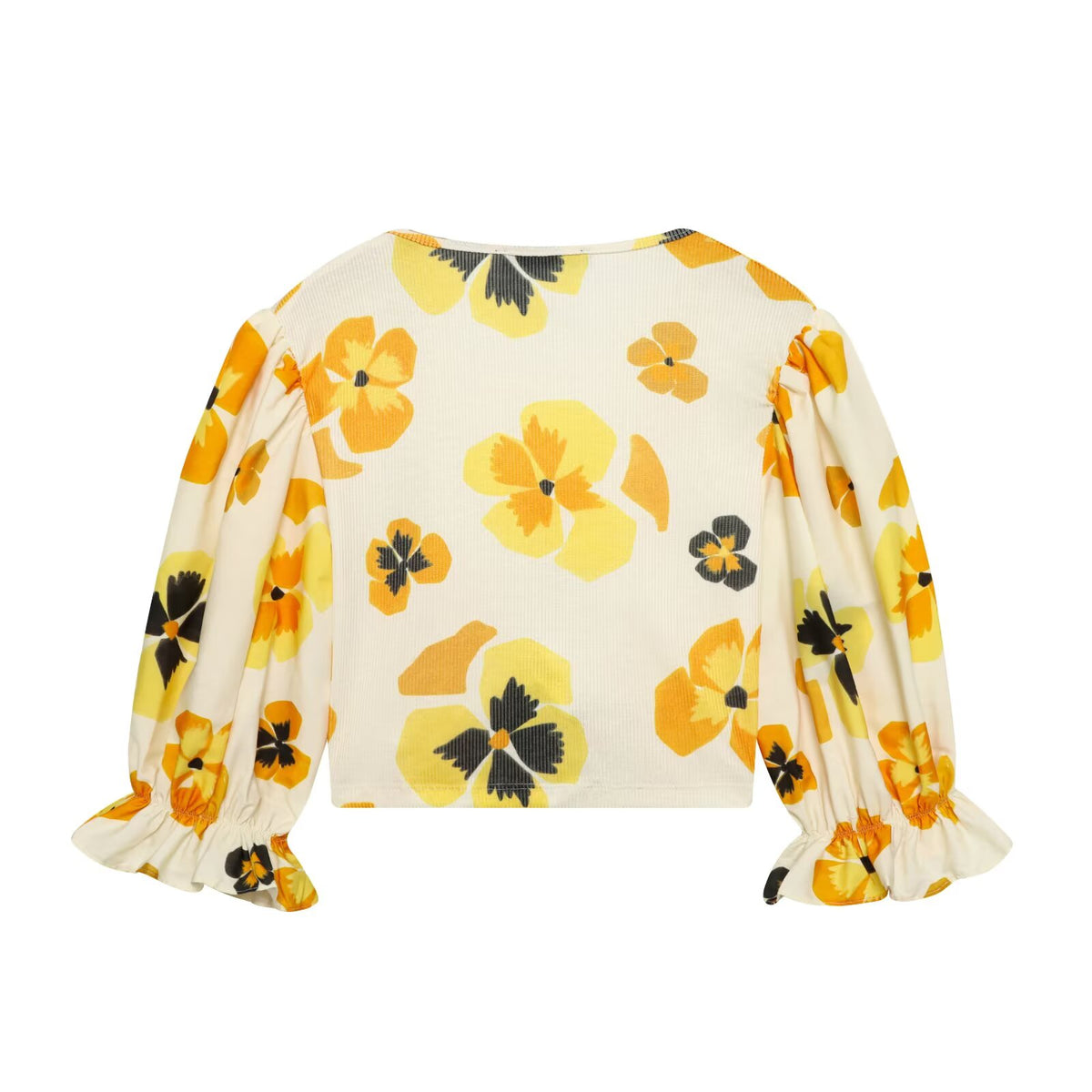 Women's Clothing Spring Sexy Fluffy Printed Short Stitching Top