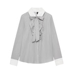 Women's Striped Bow Shirt