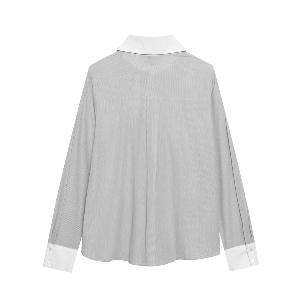 Women's Striped Bow Shirt