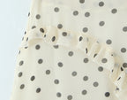 Top Asymmetric Skirt Ruffled Apricot Dot