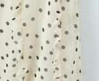 Top Asymmetric Skirt Ruffled Apricot Dot