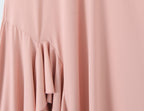 Halter Backless Asymmetric Midi Dress