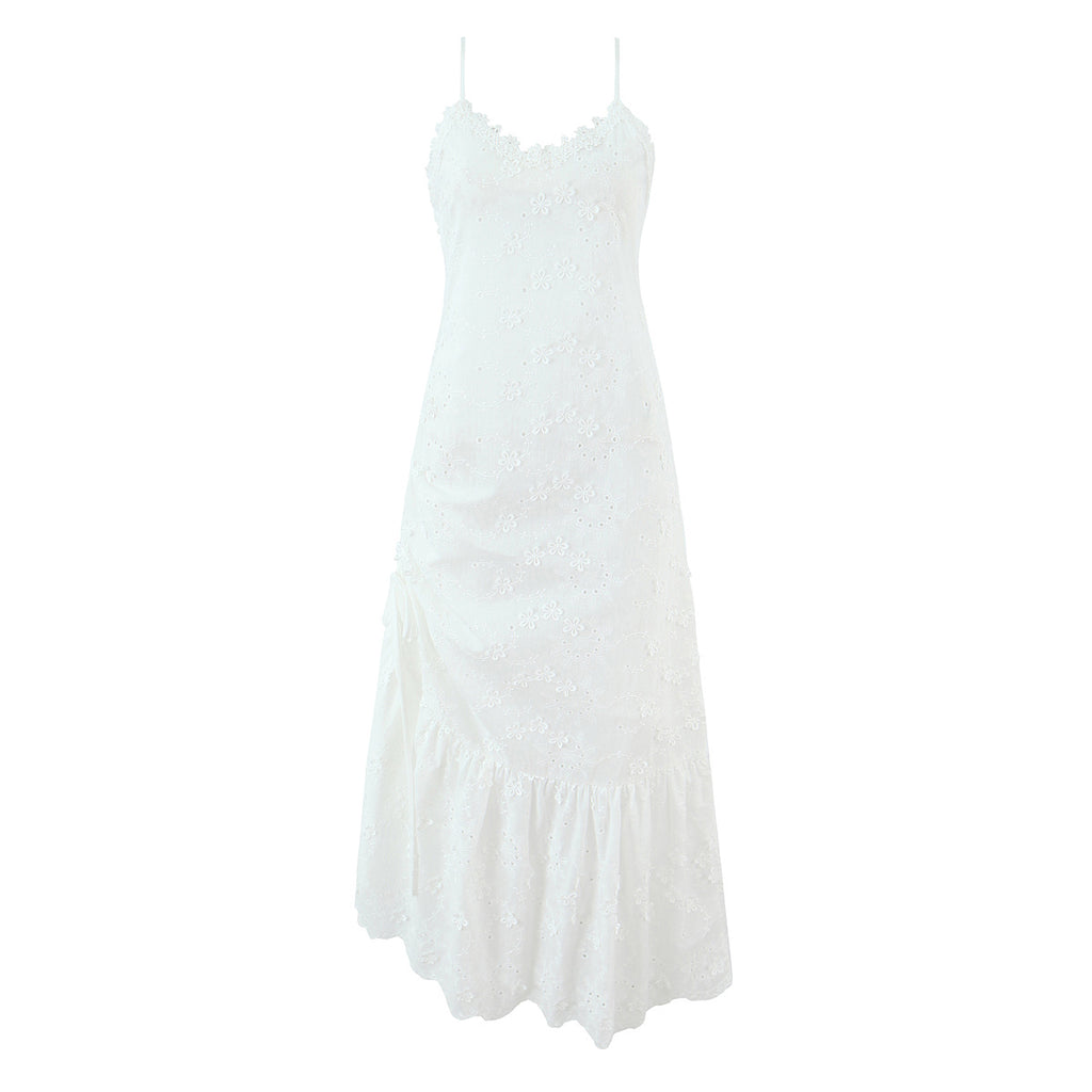 Women's Embroidered Floral Strap Dress
