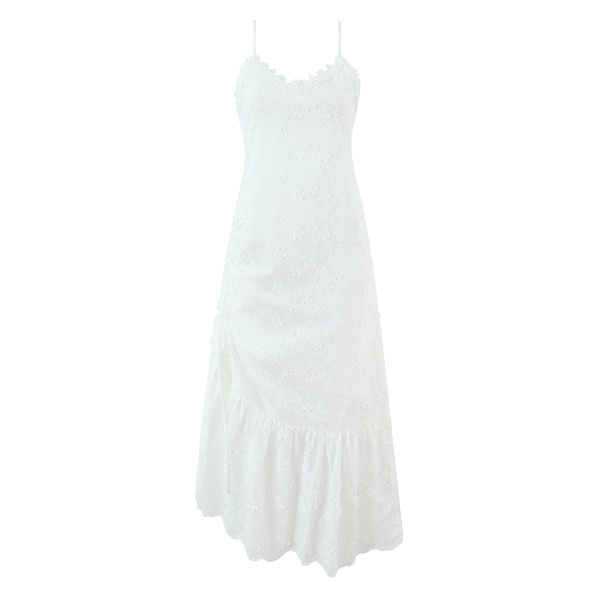Women's Embroidered Floral Strap Dress