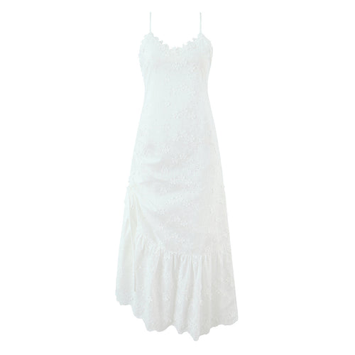 Women Clothing Exquisite Embroidered Floral Strap Dress