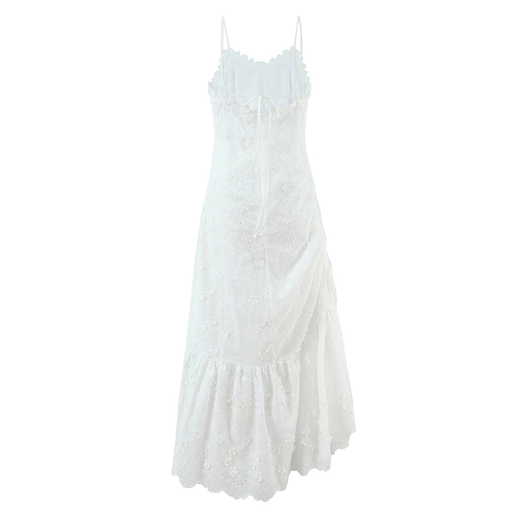Women's Embroidered Floral Strap Dress
